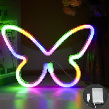 Meitianfacai Neon Signs LED Neon Night Light USB Or 3-AA Battery Powered Neon Lights Wall Sign Room Decor Decor For Girls Bedroo