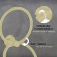 thumbnail image 1 of Towel Holder Stainless Steel Practical Fixing Rings Hanging Rack Exquisite Convenient Hanger Stand for Home Bathroom Kitchen Use Golden, 1 of 6