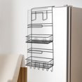 thumbnail image 4 of XYAIYT Multifunctional Kitchen Spice Organizer Hanging Rack for Fridge Spice Holder Easy Install Long Lasting Metal Strong Load Shelves for Kitchen Food Paper Organize, 4 of 6