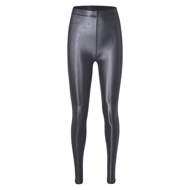 Choomomo Leggings Moulants de Performance pour Femmes, Extensibles, Brillants, Sport, Hip-Hop, Rave, Rue, Danse Moderne, Gris, TG