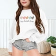thumbnail image 2 of AJIWYH Chandail pour Filles Chandail pour Enfant Filles Automne et Hiver à Lettres Imprimées Col Rond Chandail à Manches Longues Mode pour Filles Blanc, 5-6 Ans, 2 of 4
