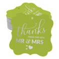 thumbnail image 1 of Inkdotpot Pack Of 50 Thanks From The New Wedding Paper Tags DIY Craft Bracket Shape Real Silver Foil Hang Tags, 1 of 7