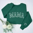 thumbnail image 2 of Mama Culottes pour Femmes Chandails « » pour Femmes Chandail à Col Rond Surdimensionné Coupe Ample Chandail à Manches Longues pour la Fête des Mères L Vert, 2 of 9