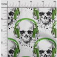 thumbnail image 1 of oneOone Polyester Lycra Green Fabric Skull Sewing Material Print Fabric By The Yard 56 Inch Wide, 1 of 4