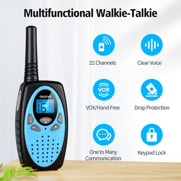 AWANFI Walkie Talkies for Kids Adults, Rechargeable Long Range Two