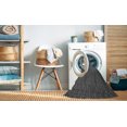 thumbnail image 2 of Ahgly Company Tapis de Zone Rond d'Intérieur Lavable à la Machine, Style Transitionnel, Gris Platine, 4 Pieds Rond, 2 of 7