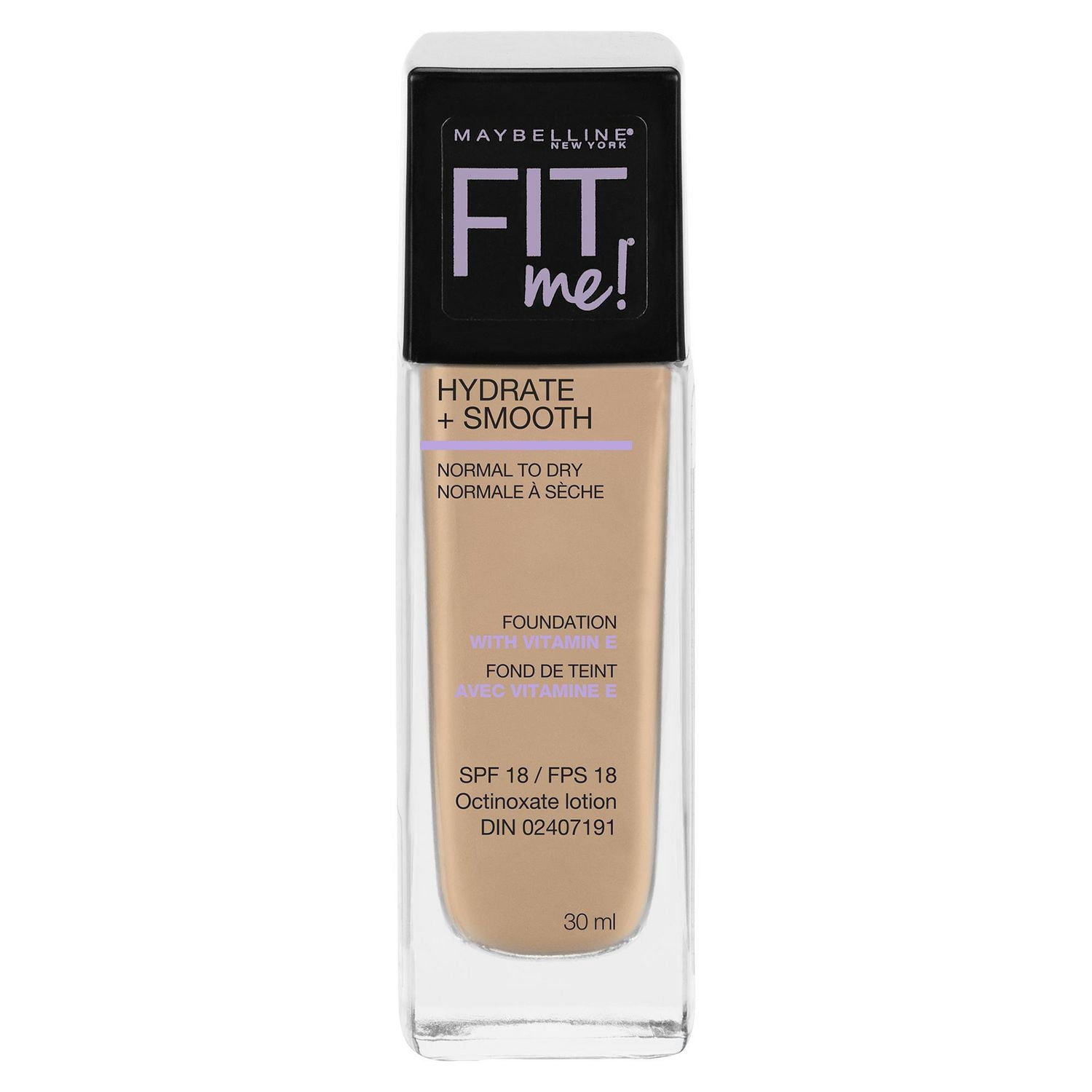 Maybelline New York Fit Me®, Hydrate + Smooth Fond de teint liquide, 30 ML