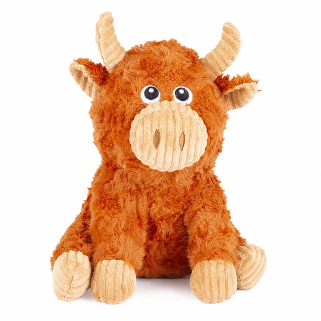 One Paw, Bull Farm Plush Dog Toy, 9 inches