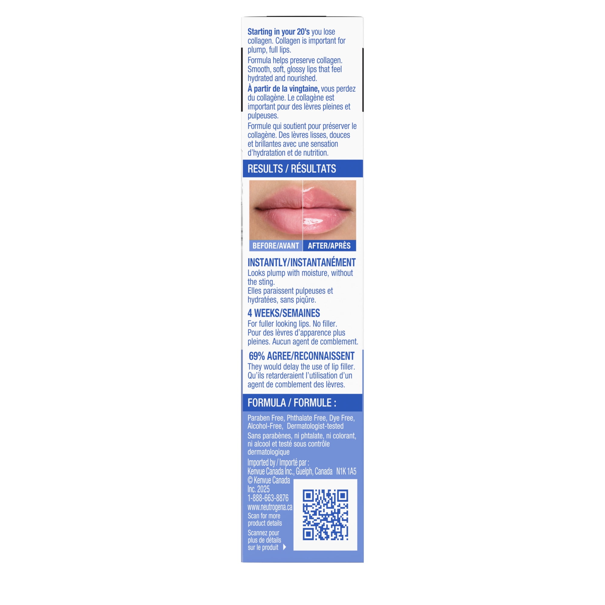 Traitement repulpant pour les lèvres Neutrogena Collagen Bank, vanille, 14 ml