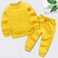 thumbnail image 2 of MeetoTime Ensemble 2 Pcs pour Filles et Garçons, Chandail Molletonné de Base à Enfiler et Pantalon de Jogging, Ensemble en Coton pour Tout-Petits, 2 of 5