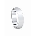 thumbnail image 2 of Mens 6mm High Polished Dome Wedding Band Ring 14K White Gold, 2 of 2