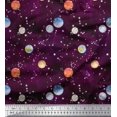 thumbnail image 1 of Soimoi Crepe Silk Fabric Planet Galaxy Fabric Prints By Yard 42 Inch Wide, 1 of 3