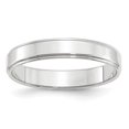 thumbnail image 1 of 14K White Gold 4mm Flat with Step Edge Band Size 12, 1 of 4