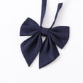thumbnail image 2 of Xfvqtps Girls Bow Tie Solid Color Bowties Adjustable Neckties for Uniform School Party Navy, 2 of 4