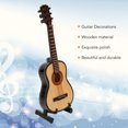 thumbnail image 4 of Guitar Ornament, Polishing Mini Guitar Decoration Durable Wooden Exquisite With Stand For Collection, 4 of 8