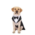 thumbnail image 4 of facefd Dog Tuxedo Dog Suit and Bandana Set Party Shirt Exquisite Stitching Size XXL, 4 of 9