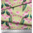 thumbnail image 3 of Soimoi Cotton Poplin Fabric Floral & Peacock Bird Print Sewing Fabric Yard 42 Inch Wide, 3 of 3