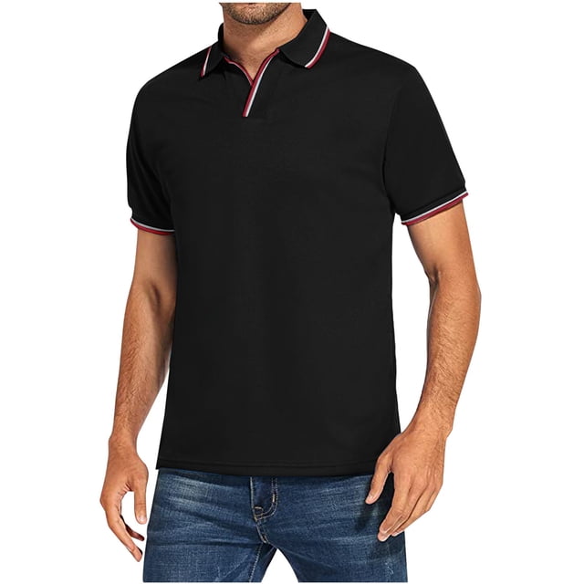 XZNGL Chemises à Manches Courtes pour Hommes Mode Hommes Décontracté Ajusté Col Rabattu Couleur Unie T-Shirt à Manches Courtes Hauts Blouse Hommes Chemises à Manches Courtes Chemises pour Hommes à Manches Courtes Décontracté