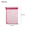 thumbnail image 2 of 100 Pcs Sacs en Organza 3.9x5.9 Pouces Pochettes à Cordon Sac en Filet Rouge Vin, 2 of 7
