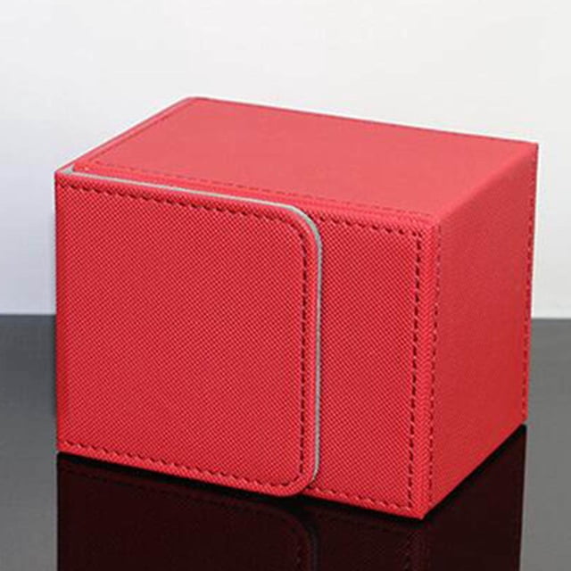 VONKY Trading Card Deck Box Organizer Storage Holder Holds 100+ Card for MTG Card Red