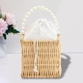 thumbnail image 4 of Xingzhi Rattan Handbag for Women Bucket Bag Top Handle Purse for Summer Beach Square, 4 of 5