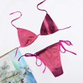 thumbnail image 2 of Maillots de Bain Femmes 2Pcs/Set Maillot de Bain Assorti Triangle Bas Attrayant Deux Pièces Bikini Ensemble, 2 of 5