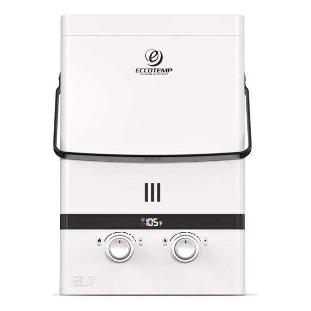 Eccotemp EL7 Luxe 1.85 GPM Petit Chauffe-Eau Extérieur Sans Réservoir avec Affichage LED
