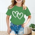 thumbnail image 2 of T-Shirt Graphique Décontracté d'Été pour Filles, Col Rond Mignon, Manches Courtes, Tendance et Confortable pour un Usage Quotidien, 2 of 5