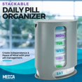 thumbnail image 2 of MEDca Weekly Pill Organizer,  Stackable Plastic Dispensers, Grey, 2 of 9