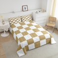 thumbnail image 4 of Erosebridal Check Plaid Bedding King Comforter Set, Geometric Comforter Sets King Size, Farmhouse Gingham Reversible Down Comforter, Microfiber Room Decor, 3 Pieces, 4 of 8