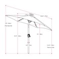 thumbnail image 2 of CorLiving Pegasus 9Ft Round Tilting Patio Umbrella with Solar Powered LED Lights and Powder-Coated Steel Frame, 2 of 7