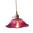 thumbnail image 2 of lionlar Flower Pendant Light Flower Glass Hanging Lamp for Bedside Coffee Restaurant Small, 2 of 9