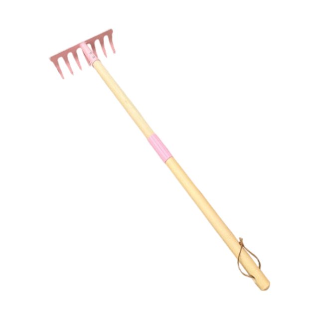 S SERENABLE Mini Garden Hand Tool Compact Portable Pink Gardening Toy for Beach Planting Nail Rake