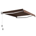 thumbnail image 4 of Patiojoy 8'x6.6' Retractable Awning W/ Aluminum Frame Sun/Water Protection W/ PA Coating Manual Control Hand Crank Angle Adjustable Design Beige, 4 of 10