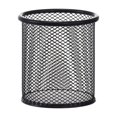 thumbnail image 1 of fastboy Mesh Metal Pen Holder Pot Smooth Edge Fashion Table Container Eraser Ruler Caddy Desk Stationery Holders Organizer Office Round/Black, 1 of 5