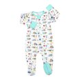 thumbnail image 1 of Pyjama à Manches Longues Costume Confort Col Rond Motif Dessin Animé Vêtements de Nuit pour Filles Vert 9M-12M, 1 of 1