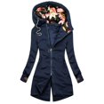thumbnail image 1 of CNKOO Veste à Imprimé Floral pour Femmes Aviva, Sweat à Capuche avec Poche Zippée et Manches Longues, 1 of 2