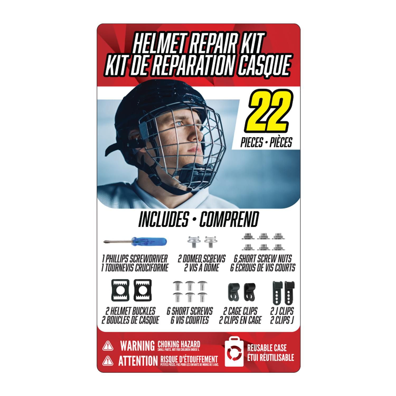 rousse de réparation pour casque de hockey – 22 outils et pièces – Future Stars