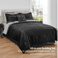 thumbnail image 3 of Mainstays 11-Piece Bed in a Bag Comforter Set with Sheets, Black Velvet, Queen, 3 of 14