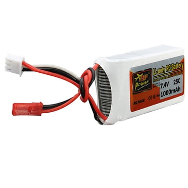 XFGOU Batterie LiPo Jouets et Passe-Temps ZOP Power 7.4V 1000mAh 25C 2S Batterie Prise JST pour Drone RC FPV Quadricoptère Hélicoptère