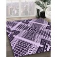thumbnail image 3 of Ahgly Company Machine Washable Indoor Square Transitional Blossom Pink Area Rugs, 4' Square, 3 of 7