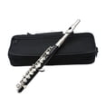 thumbnail image 1 of Piccolo Ottavino Half-size Flute Cupronickel Silver Plated C Key Tone with Polish Cloth Cleaning Stick Padded Box Case Screwdriver, 1 of 7