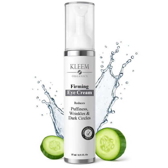 KLEEM ORGANICS Anti-Aging Eye Cream - Reduces Eye Bags, Crow's Feet, Fine Lines, & Sagginess - Highly Effective Under Eye Cream for Wrinkles - For Dark Circles & Puffiness - Results in JUST 6 WEEKS