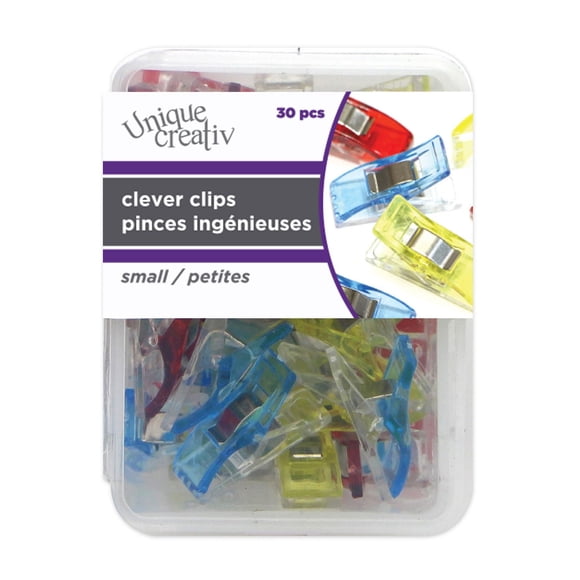 UNIQUE CREATIV Small Clever Clips for Quilting and Sewing, 30pcs