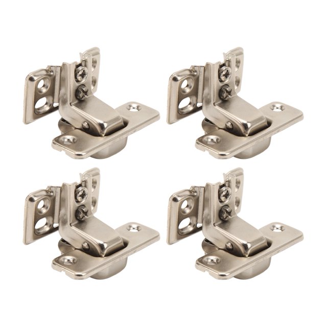 Soft Close Cabinet Hinge, Hydraulic Shock Absorbers Short Arm Hinge 4 Hole Base for Kitchen