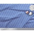 thumbnail image 2 of Soimoi Blue Modal Satin Fabric Diagonal Arrow Print Fabric by the Yard 42 Inch Wide, 2 of 3