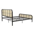 thumbnail image 4 of Mr. Kate Roxanne Metal Platform Bed Frame with Cane Headboard, King, Black, 4 of 8
