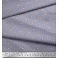 thumbnail image 2 of Soimoi Poly Georgette Fabric Leaves & Rose Floral Printed Fabric 1 Yard 52 Inch Wide, 2 of 3