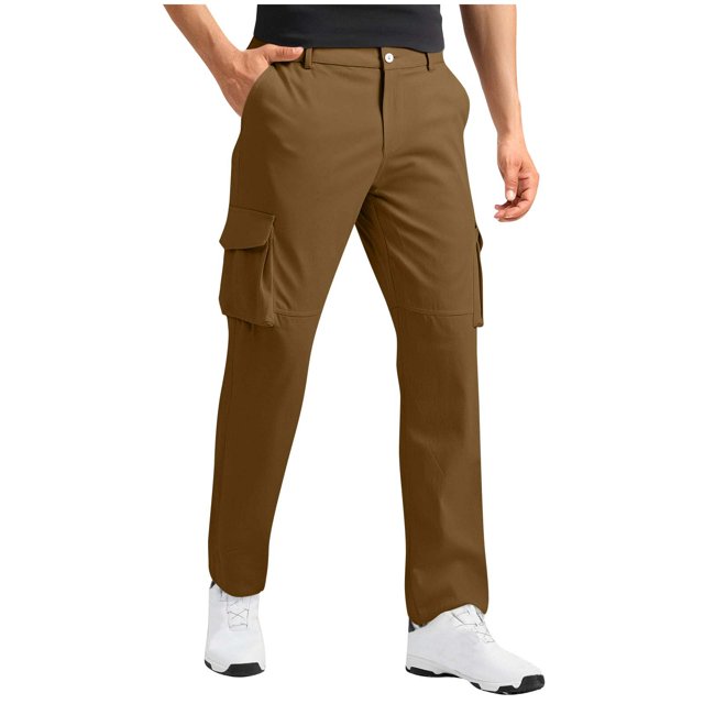 SHTXOZHI Pantalon Cargo Décontracté pour Hommes, Léger, Athlétique, Plein Air, Randonnée, Voyage, avec Multiples Poches