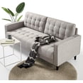 thumbnail image 1 of Zinus Benton Traditional Modern 3-Seater Upholstered Sofa Couch, Soft Grey, 1 of 10